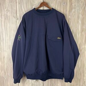 Tourney Gore-Tex Golf Windbreaker Pullover Jacket Mens M Navy Water Wind Proof